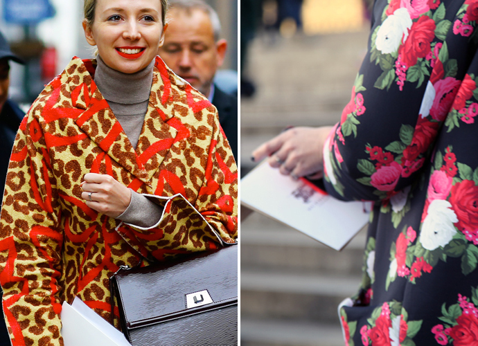 Пальто Comme des Garcons на streetstyle-фотографиях