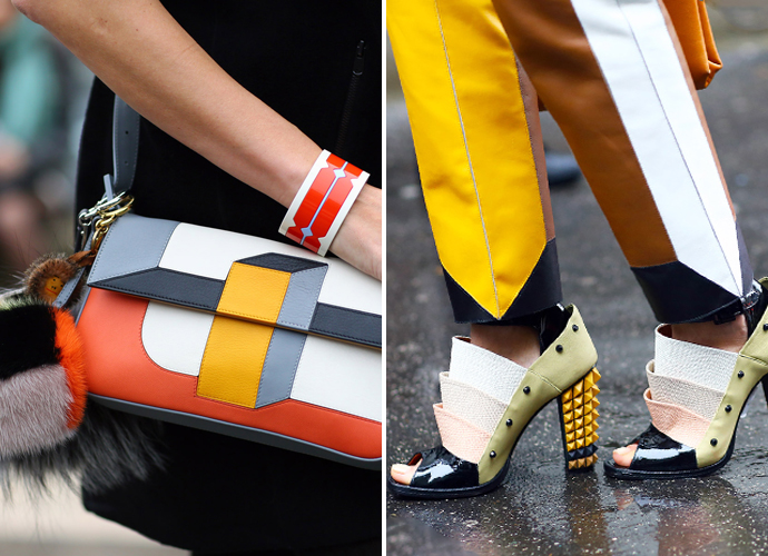Туфли и сумка Fendi на streetstyle-снимках