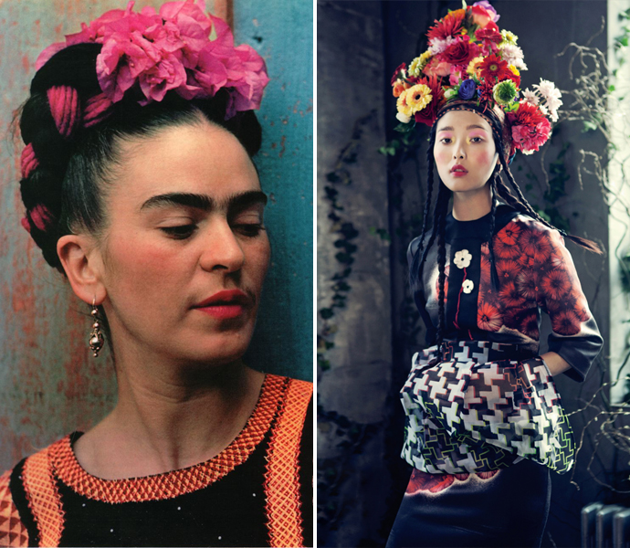 Тренд: цветочные ободки и венки (фото 10)