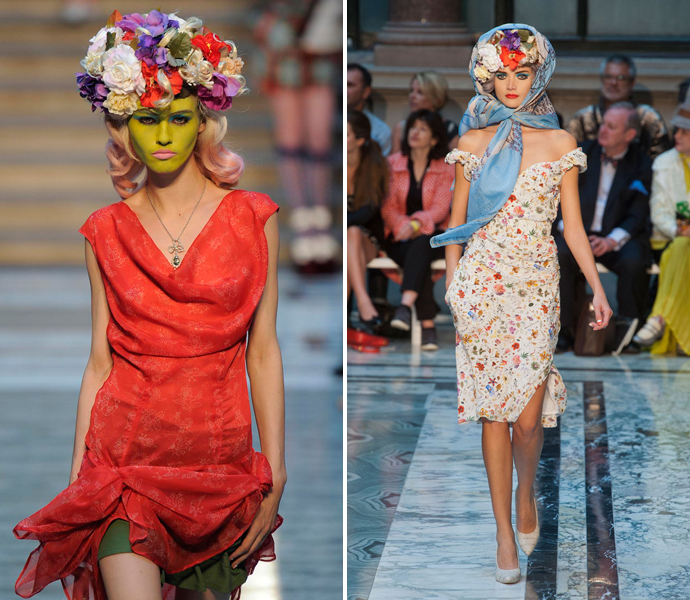 Тренд: цветочные ободки и венки (фото 16)