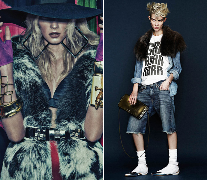 Летний мех в Numero март 2013 и Hunger Magazine весна-лето 2013