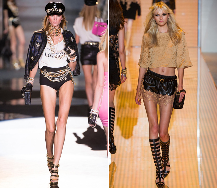Микрошорты: Dsquared и Versace