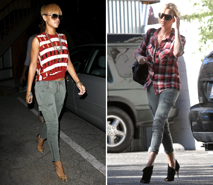 Рианна и Шарлиз Терон в J Brand