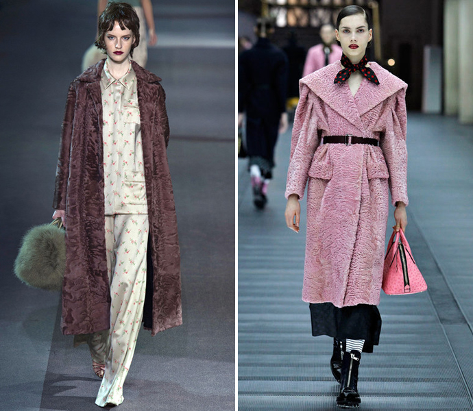 Каракуль Louis Vuitton и Miu Miu осень-зима 2013/14