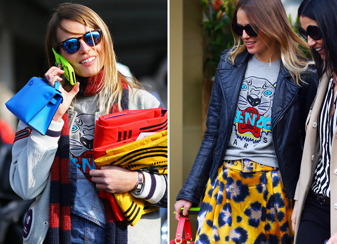 Джемперы Kenzo на streetstyle-фотографиях