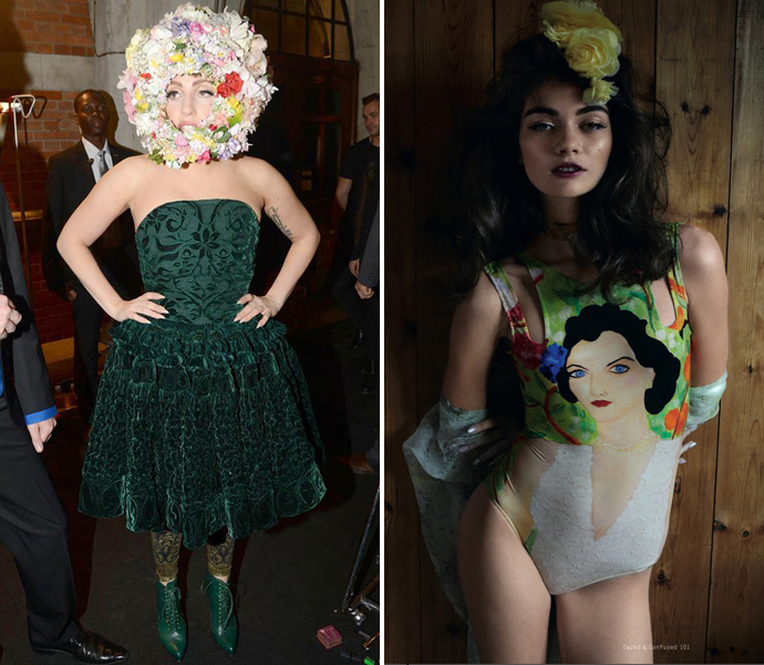 Тренд: цветочные ободки и венки (фото 31)