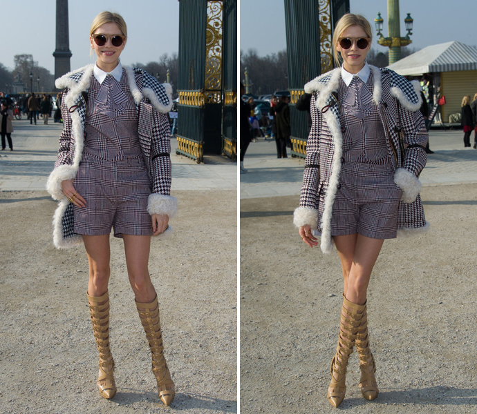 Лена Перминова в сандалиях Versace весна-лето 2013