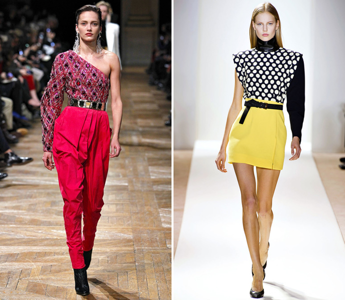 На одно плечо: Balmain и Ungaro