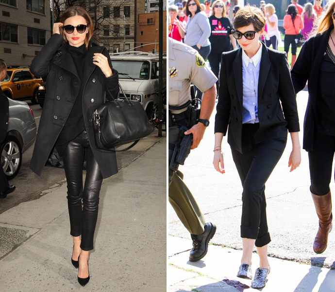 Миранда Керр и Энн Хэтэуэй на прогулке Миранда Керр и Энн Хэтэуэй на прогулке