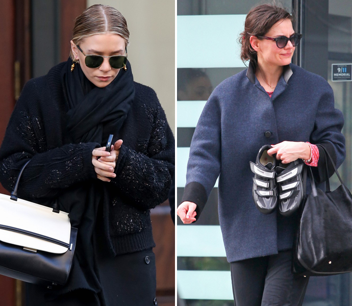 Эшли Олсен и Кэти Холмс на прогулке Эшли Олсен и Кэти Холмс на прогулке