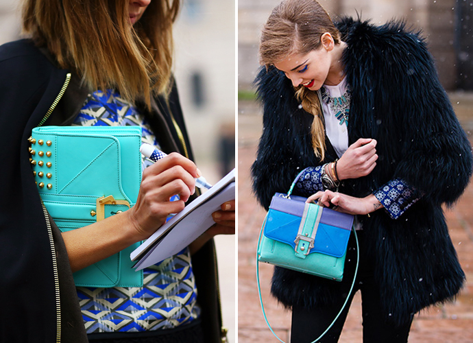 Сумки Paula Cademartori на streetstyle-снимках