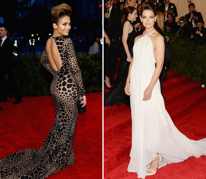Шлейф: Дженнифер Лопес в Michael Kors и Кэти Холмс в Calvin Klein