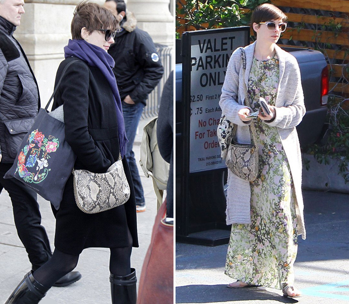 Энн Хэтэуэй с сумкой Stella McCartney Bailey Boo