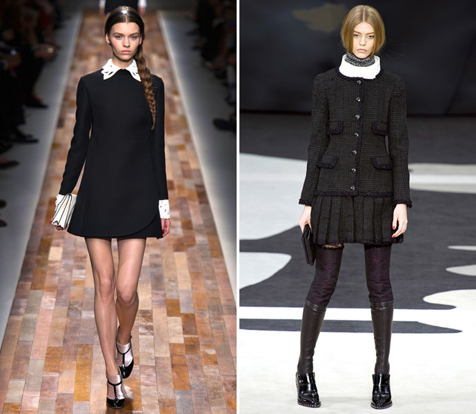 Белые воротнички: Valentino и Chanel