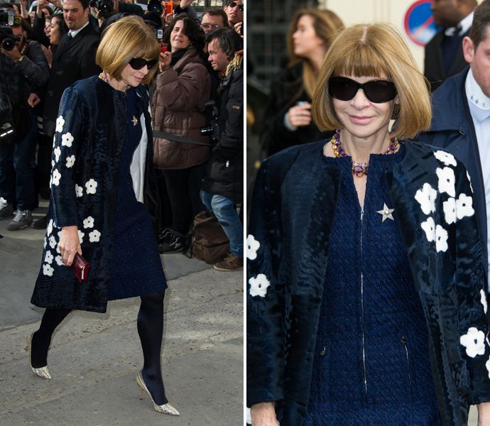 Анна Винтур в шубе Prada