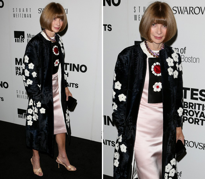 Анна Винтур в шубе Prada весна-лето 2013