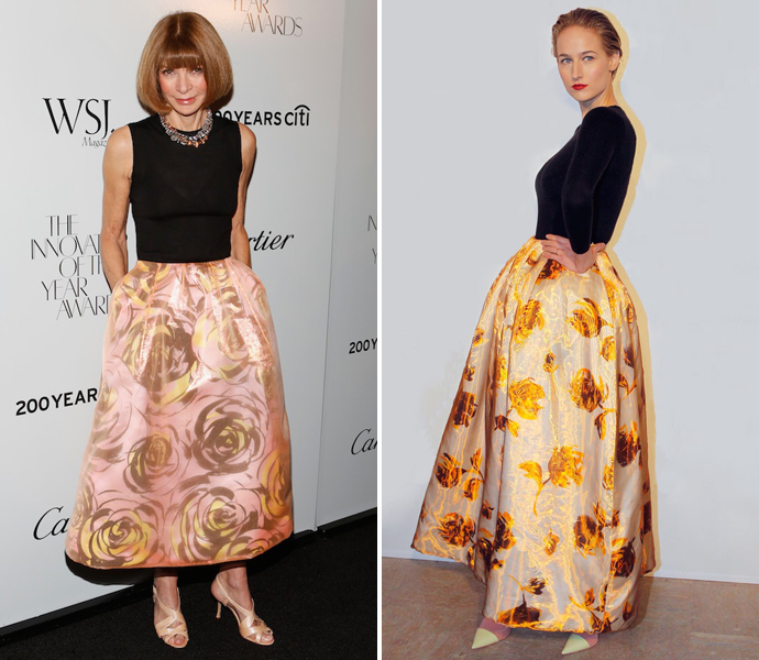 Анна Винтур и Лили Собески в Dior Анна Винтур и Лили Собески в Dior