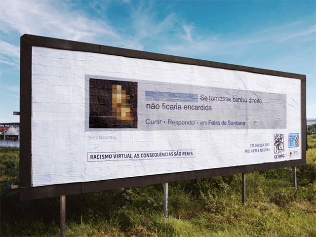 И стало стыдно: в Бразилии расистские комментарии из интернета помещают на билборды (фото 1)