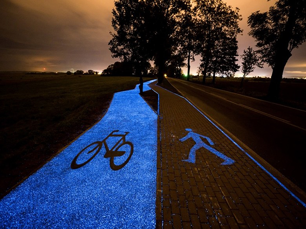 В Польше появилась светящаяся дорожка для велосипедистов (фото 2)