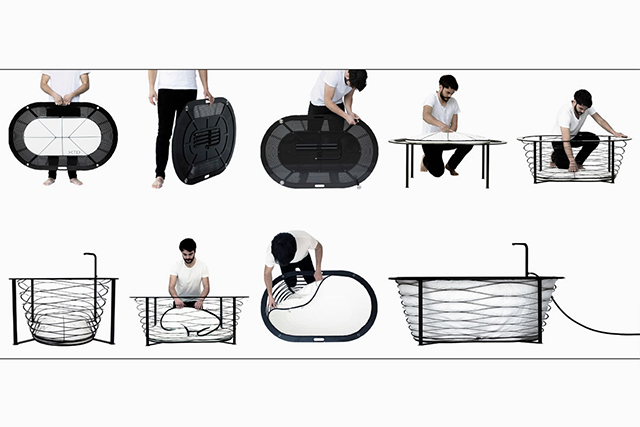 Тонкие материи: ванна-раскладушка от немецкого дизайнера (фото 1)
