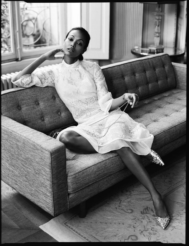 Зои Салдана в съемке для The Edit (фото 6)