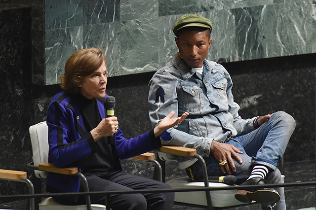 Фаррелл Уильямс отметил Международный день счастья с ООН (фото 1)