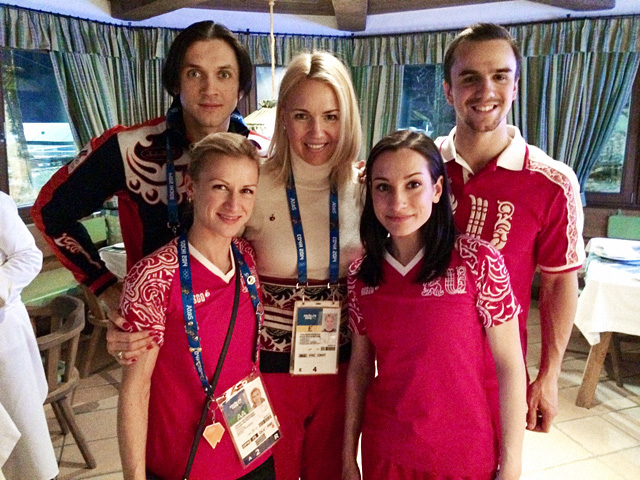 С Татьяной Волосожар, Максимом Траньковым, Ксенией Столбовой и Федором Климовым Олимпийский дневник Юлии Бордовских. Часть VIII (фото 5)