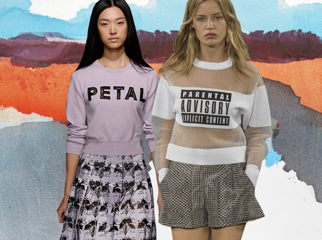 Christopher Kane, Alexander Wang Смелое заявление: вещи с надписями (фото 3)