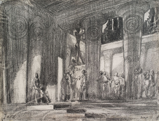 Эскиз декорации для I акта балета-мимодрамы Ж.-Ж. Роже Дюкаса Орфей. 1914—1915. Мариинский театр. Санкт-Петербург О выставке Леона Бакста словами ее куратора (фото 4)