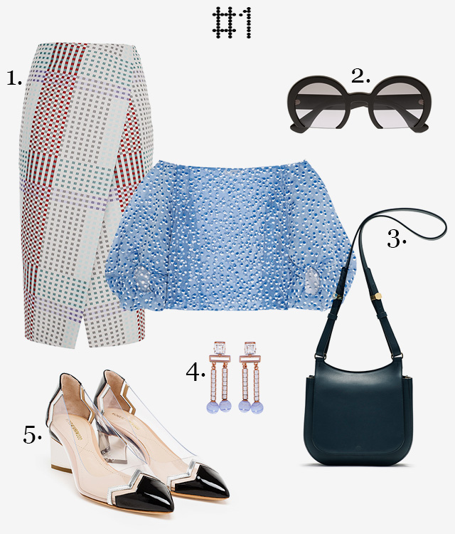 1. Юбка I Am Studio. 2. Очки Miu Miu. 3. сумка The Row (SVMoscow). 4. Серьги Crystalline Jewellery (youngandbeautiful.ru). 5. Туфли Nicholas Kirkwood (Browns) 1. Юбка I Am Studio. 2. Очки Miu Miu. 3. сумка The Row (SVMoscow). 4. Серьги Crystalline Jewellery (youngandbeautiful.ru). 5. Туфли Nicholas Kirkwood (Browns)