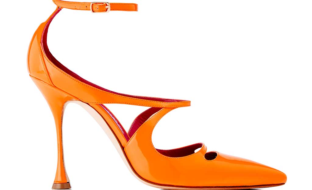 manolo blahnik x farfetch orange