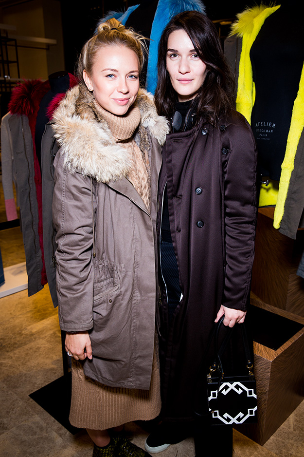 Анжелика Тиманина и Мари Коберидзе Презентация коллекции «Цветной» x Yves Salomon ARMY (фото 7)