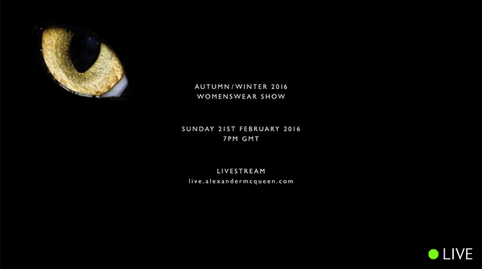 Прямая трансляция показа Alexander McQueen, осень-зима 2015 Прямая трансляция показа Alexander McQueen, осень-зима 2015