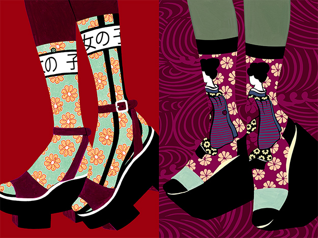 Японский стрит-панк в коллекции носков от Рианны (фото 3)