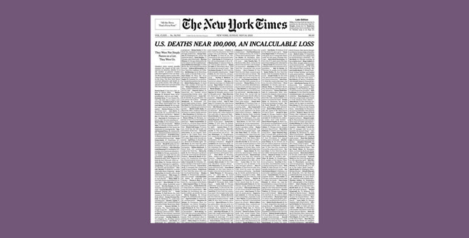 The New York Times выпустила номер без фото на первой полосе — впервые за 40 лет