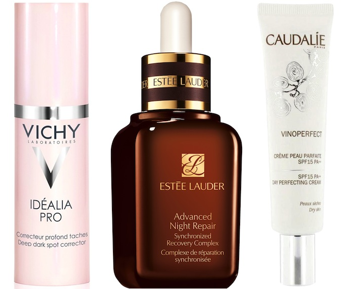 Vichy, Estee Lauder, Caudalie