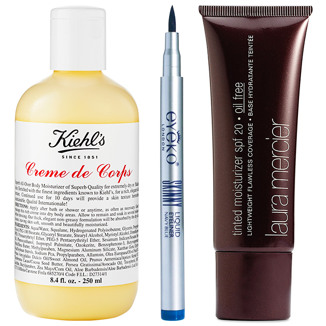 Kiehl's Crème de Corps, Eyeko Liquid Eyeliner, Laura Mercier Tinted Moisturizer SPF 20 Kiehl's Crème de Corps, Eyeko Liquid Eyeliner, Laura Mercier Tinted Moisturizer SPF 20