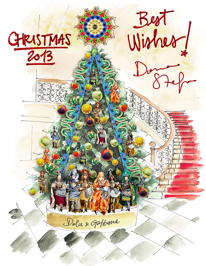 Эскиз ёлки Dolce & Gabbana