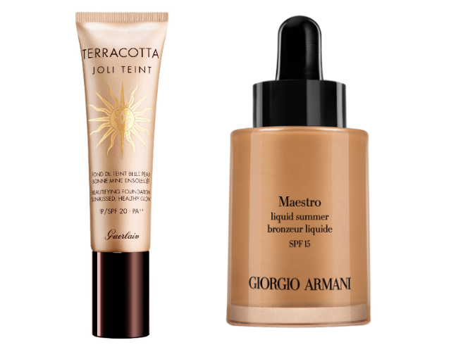 Тональное средство Terracotta Joli Teint SPF 20, Guerlain; жидкий бронзант Maestro Liquid Summer SPF 15, Giorgio Armani В фокусе: средства с SPF для весенней защиты кожи (фото 6)