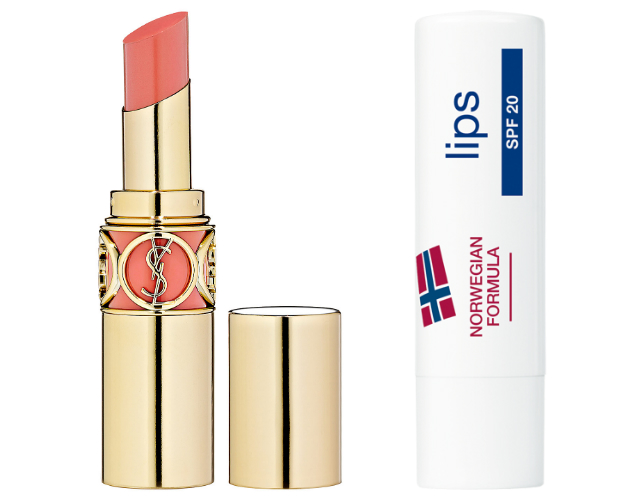 Помада Rouge Volupte SPF 15, Yves Saint Laurent; помада с защитой от солнечных лучей SPF 20, Neutrogena В фокусе: средства с SPF для весенней защиты кожи (фото 7)
