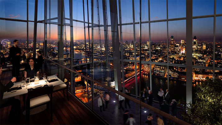 Новый ресторан в Лондоне: OBLIX в высотке The Shard (фото 1)