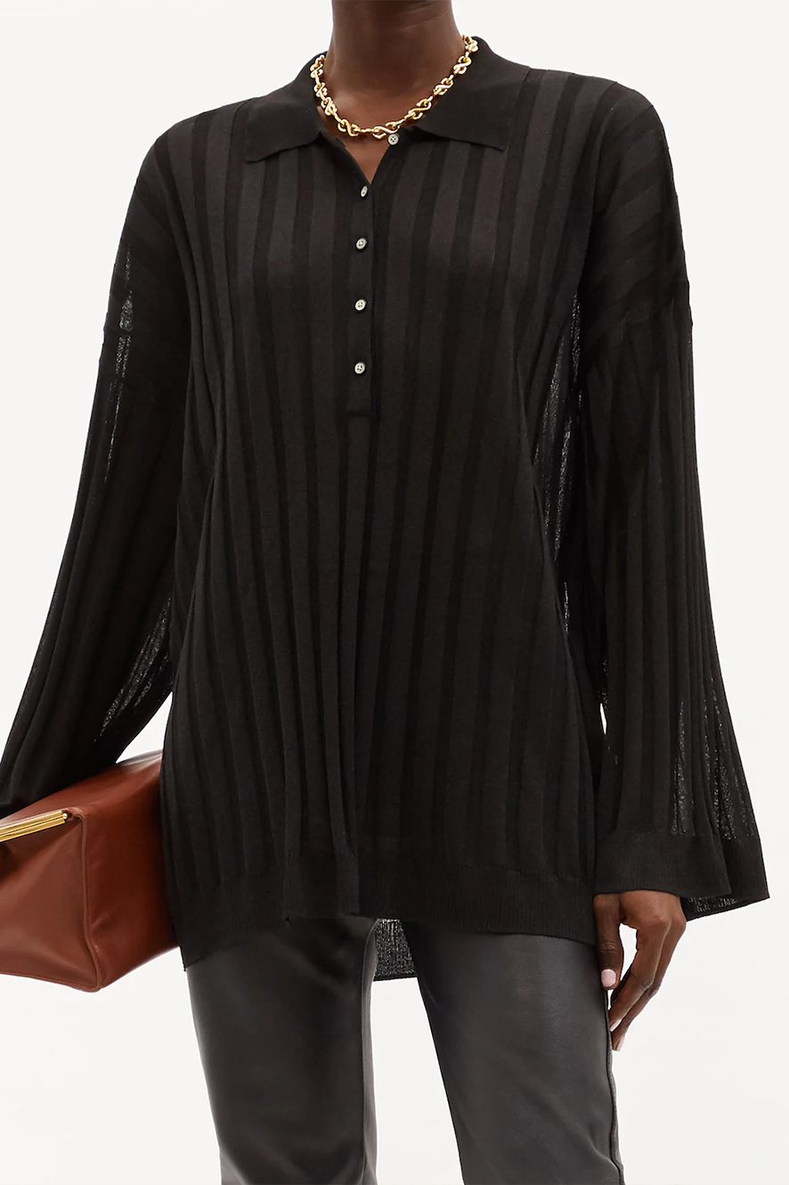 Топ с воротником-поло: какой выбрать и с чем носить (фото 7)