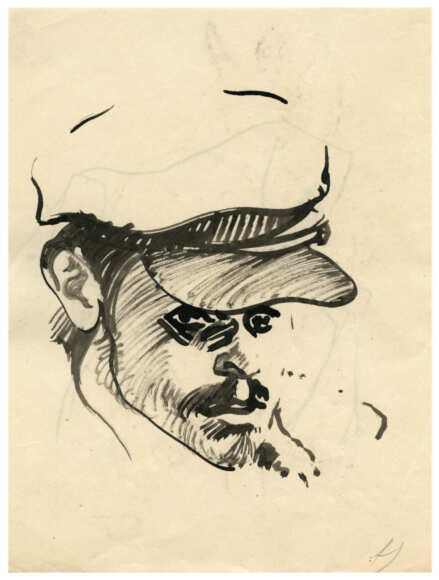 Винсент Ван Гог, Владимир Высоцкий, Лев Троцкий и Даниил Хармс в автопортретах Анатолия Зверева (фото 8)