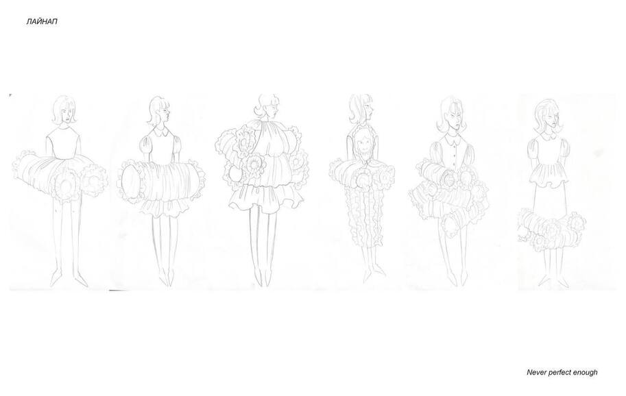 Бигуди, острые зубы и Барбара Крюгер: чем запомнилась выпускная коллекция Романа Зимогорского (фото 24)