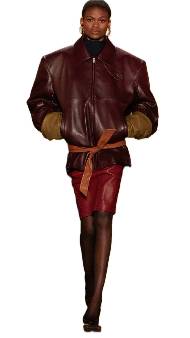 Кожаный бомбер на осень вместо косухи. 20 модных вариантов. Выбор BURO. (фото 13)