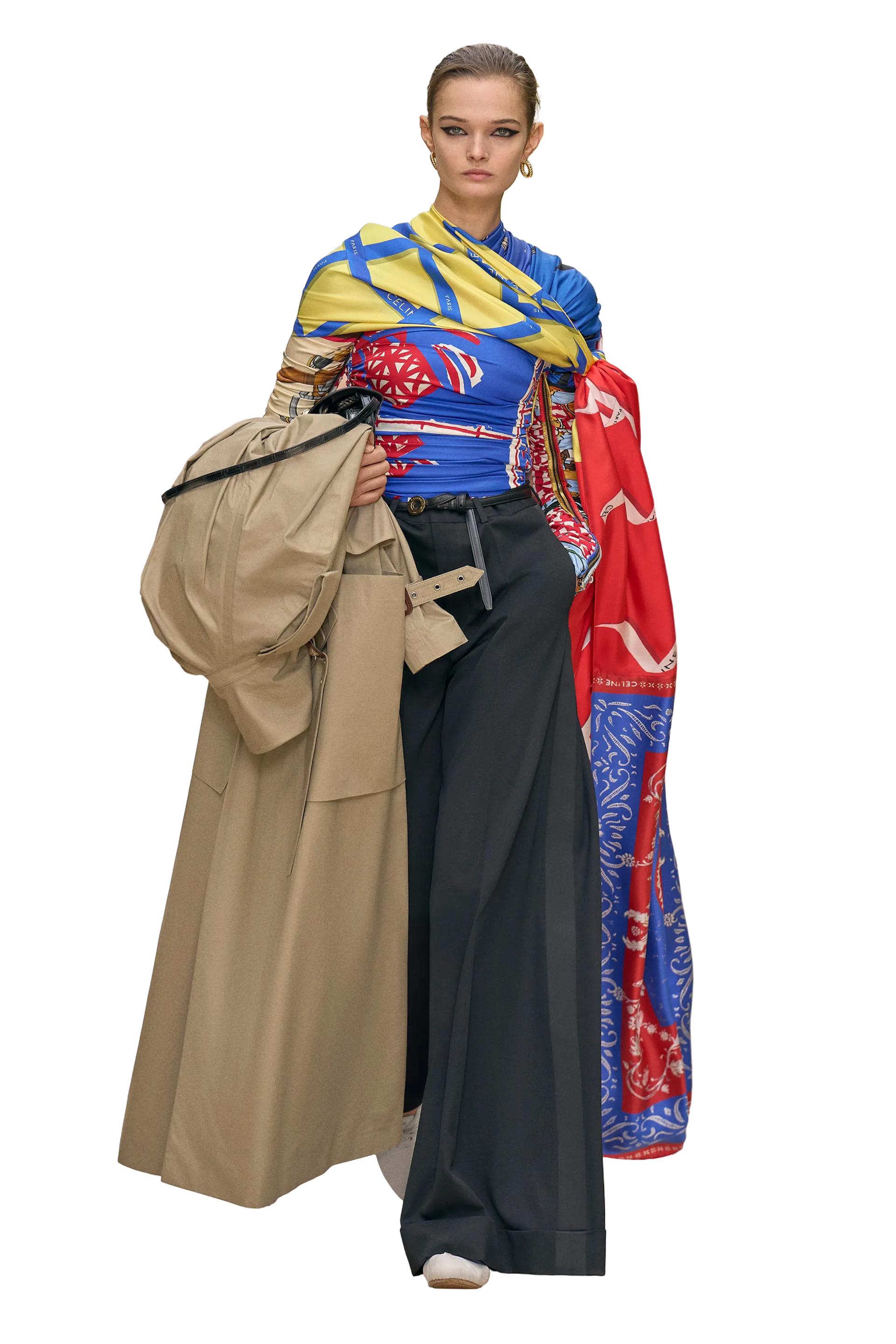 Стайл-прием сезона: платок вместо всего, как на показе Céline (фото 1)