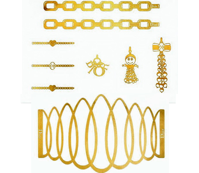 Золотые наклейки Dior к Рождеству (фото 1)