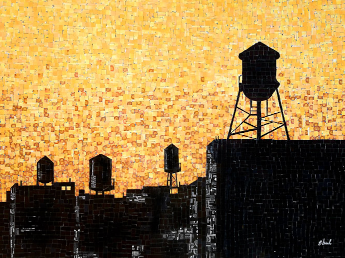 Картины Нью-Йорка из карточек метро (фото 10)