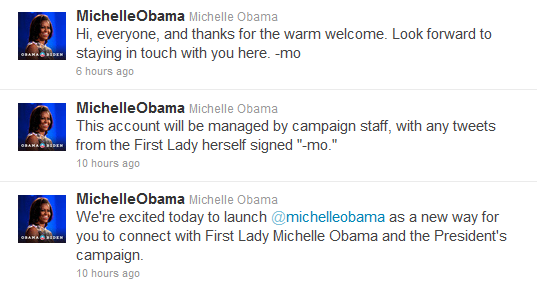 Мишель Обама зарегистрировалась в Twitter (фото 1)