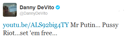 ДеВито просит освободить Pussy Riot (фото 1)